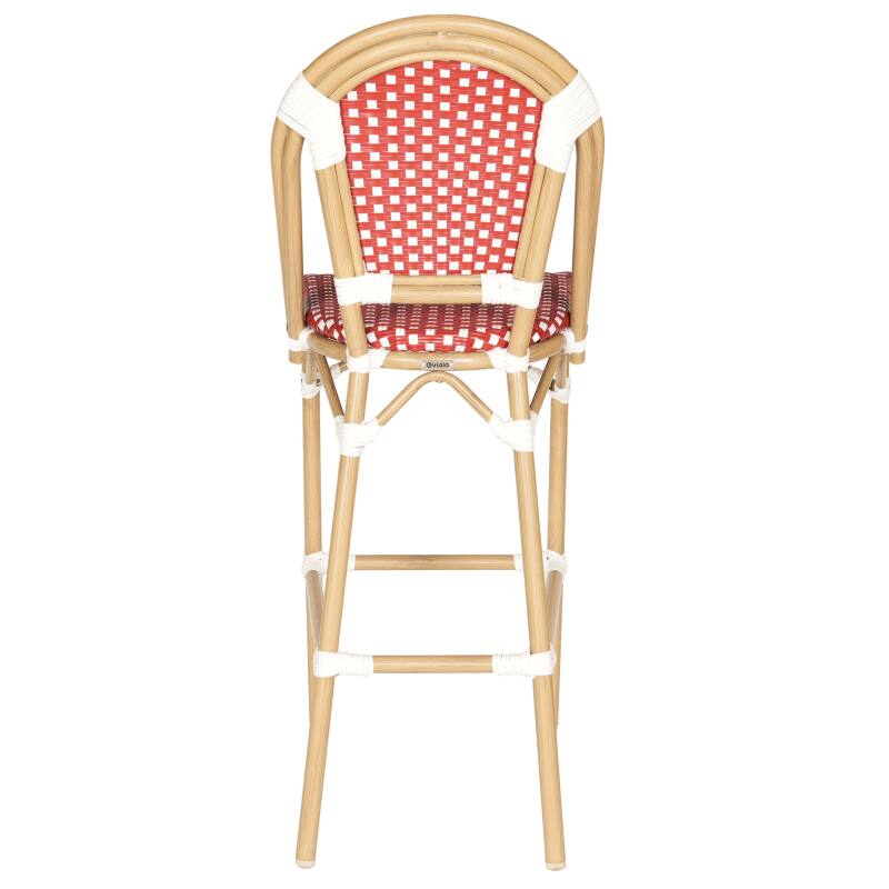 Garten-hochstuhl aus Aluminium und synthetischem Rattan 