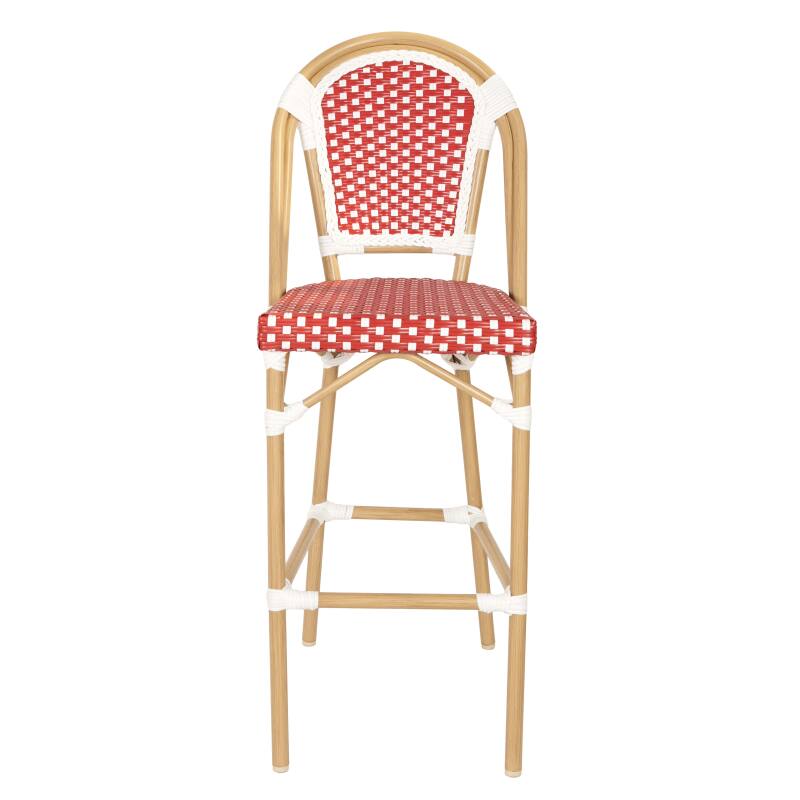 Garten-hochstuhl aus Aluminium und synthetischem Rattan 