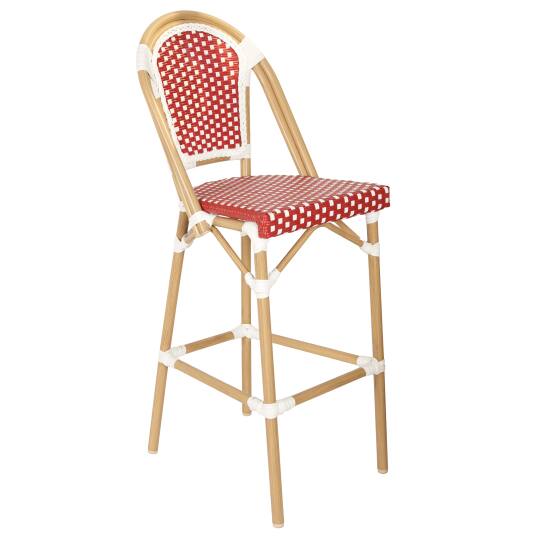 Garten-hochstuhl aus Aluminium und synthetischem Rattan