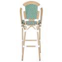Garten-hochstuhl aus Aluminium und synthetischem Rattan 