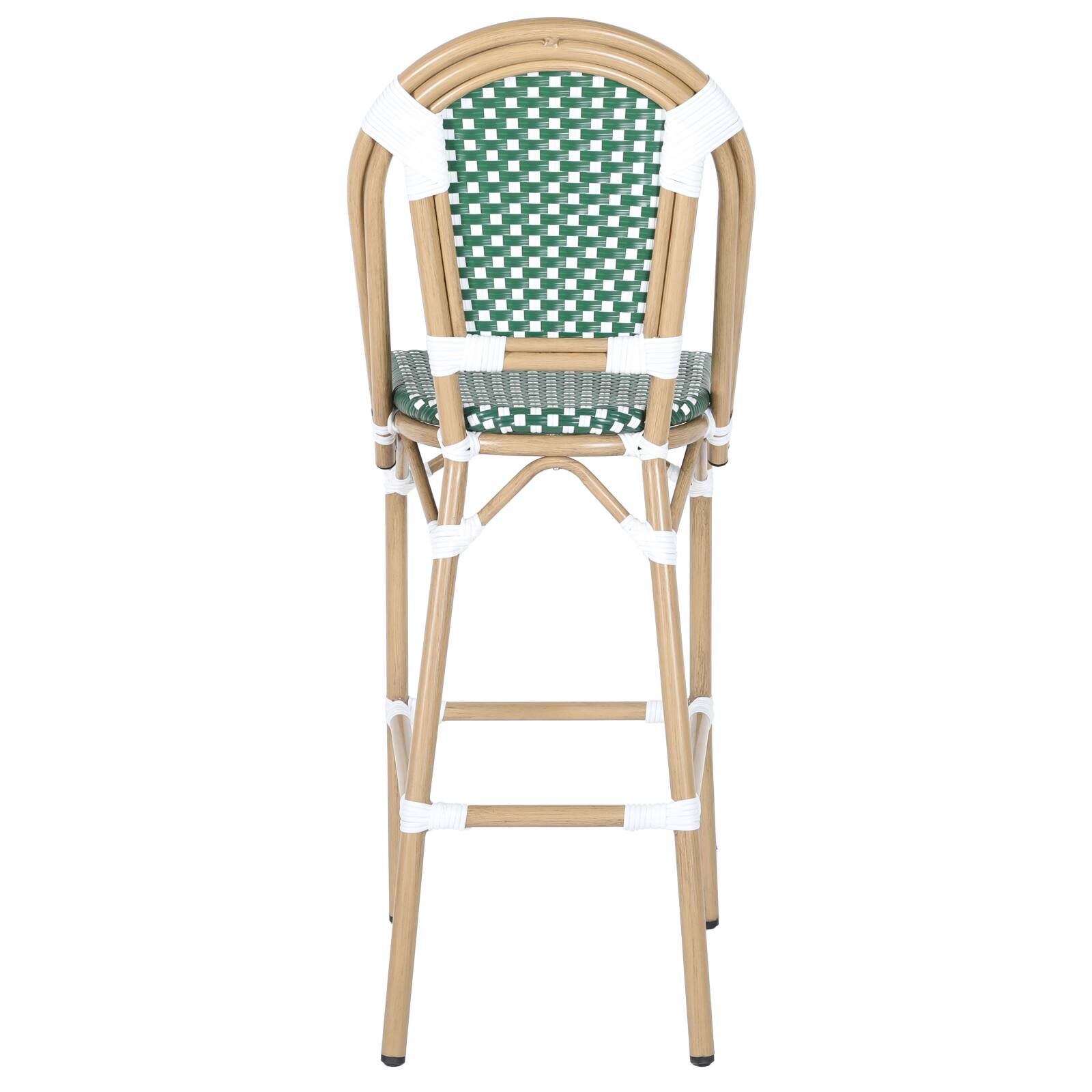 Garten-hochstuhl aus Aluminium und synthetischem Rattan 