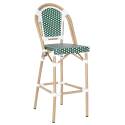 Garten-hochstuhl aus Aluminium und synthetischem Rattan 