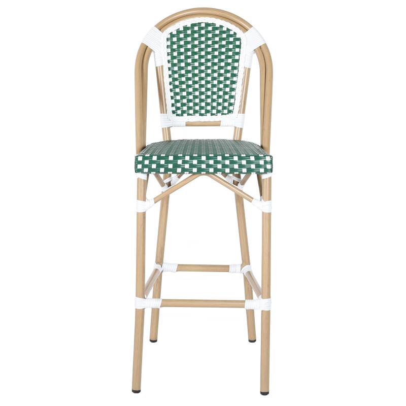 Garten-hochstuhl aus Aluminium und synthetischem Rattan 