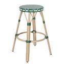 Schemel für die Bar aus aluminium und synthetischem Rattan