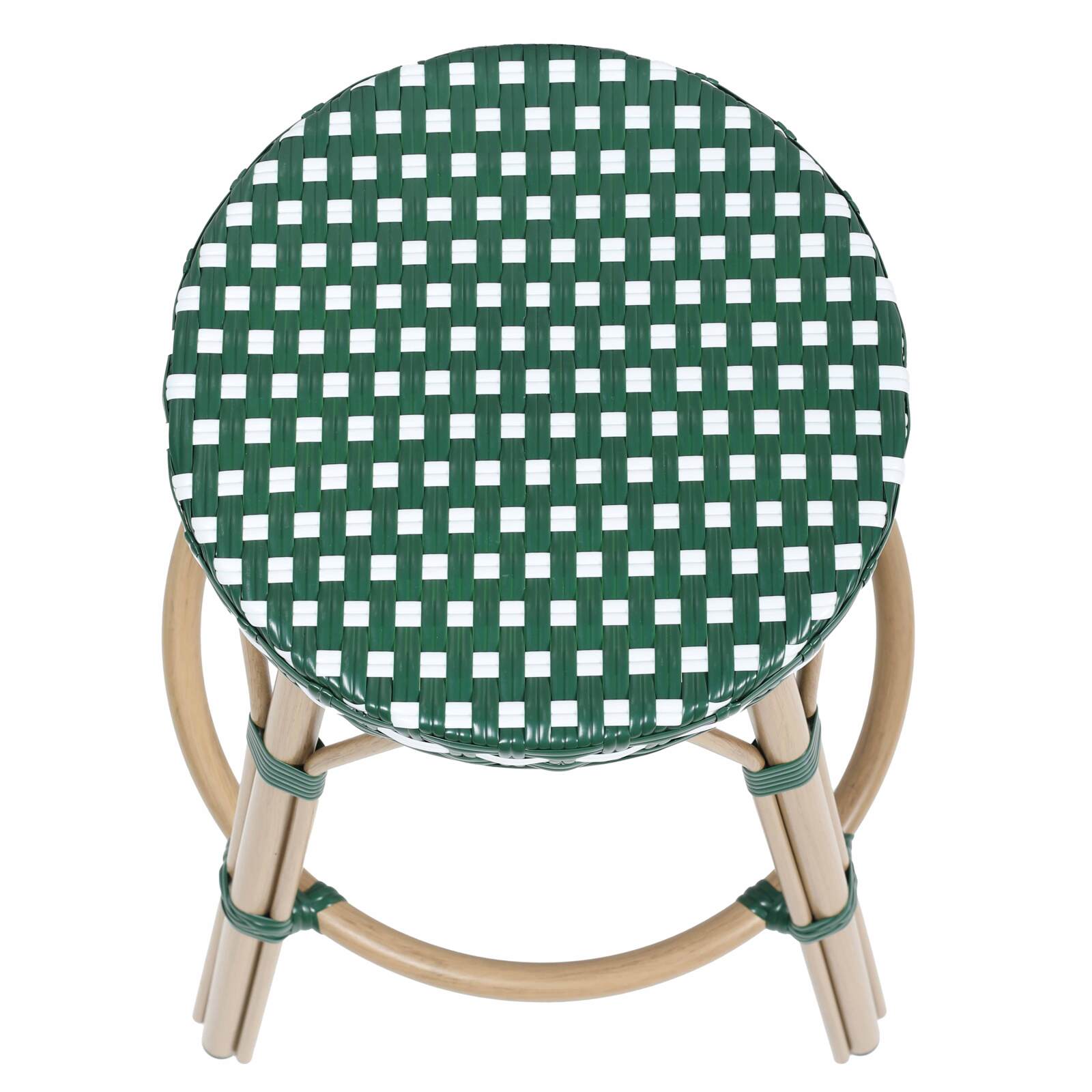 Schemel für die Bar aus aluminium und synthetischem Rattan 