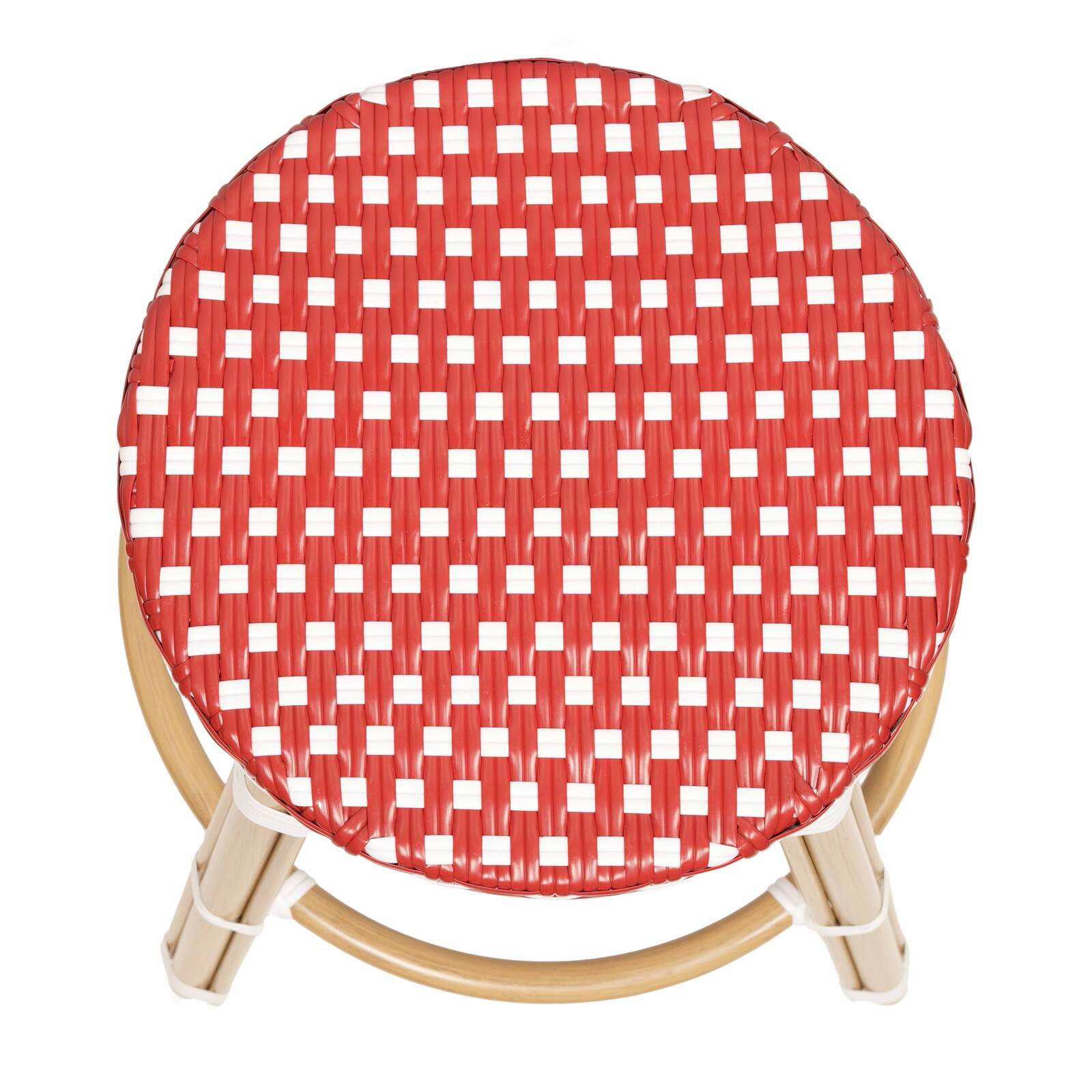 Schemel für die Bar aus aluminium und synthetischem Rattan 