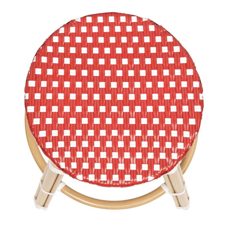 Schemel für die Bar aus aluminium und synthetischem Rattan 