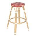 Schemel für die Bar aus aluminium und synthetischem Rattan