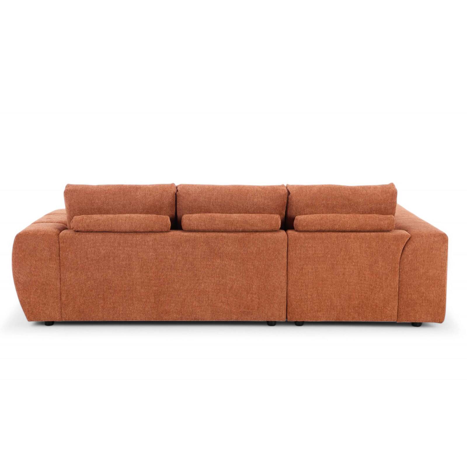 Ecksofa mit Chaiselongue links aus geripptem 3-Sitzer-Polyester