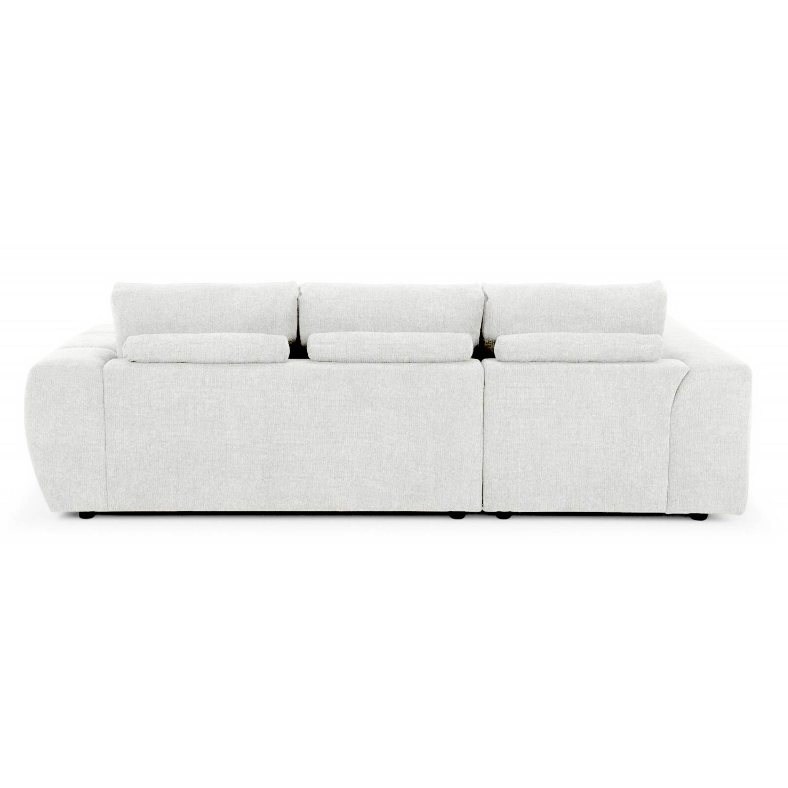 Ecksofa mit Chaiselongue links aus geripptem 3-Sitzer-Polyester