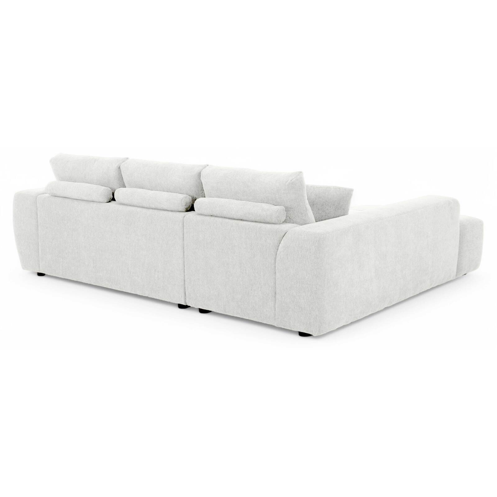 Ecksofa mit Chaiselongue links aus geripptem 3-Sitzer-Polyester