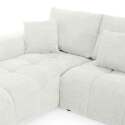 Ecksofa mit Chaiselongue links aus geripptem 3-Sitzer-Polyester
