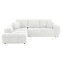 Ecksofa mit Chaiselongue links aus geripptem 3-Sitzer-Polyester