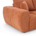 Ecksofa mit gerader Chaiselongue aus geripptem 3-Sitzer-Polyester