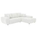 Ecksofa mit gerader Chaiselongue aus geripptem 3-Sitzer-Polyester
