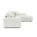 Ecksofa mit gerader Chaiselongue aus geripptem 3-Sitzer-Polyester