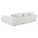 Ecksofa mit gerader Chaiselongue aus geripptem 3-Sitzer-Polyester