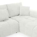 Ecksofa mit gerader Chaiselongue aus geripptem 3-Sitzer-Polyester