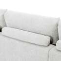 Ecksofa mit gerader Chaiselongue aus geripptem 3-Sitzer-Polyester