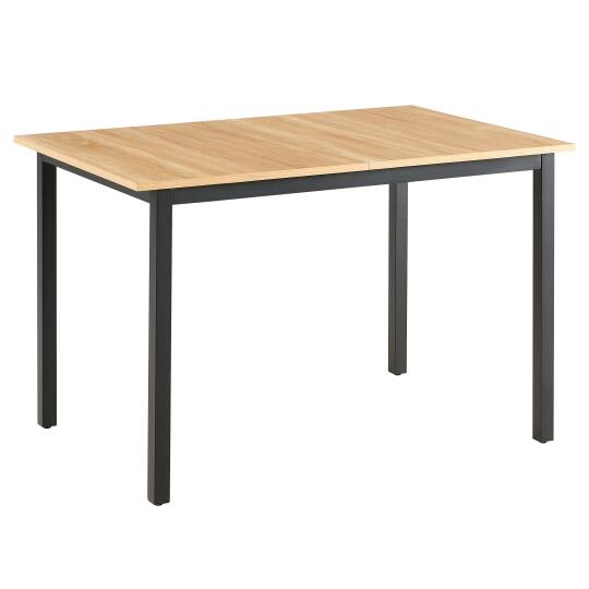 Esstisch Rechteckig (120/160 x 80 x 75 cm) aus MDF mit Melaminbeschichtung