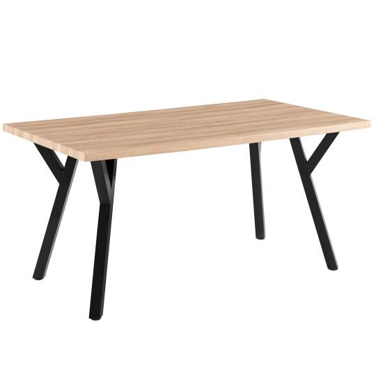 Esstisch, ausziehbar, aus MDF mit Melamindekor, rechteckig (160/240 x 90 x 76 cm)