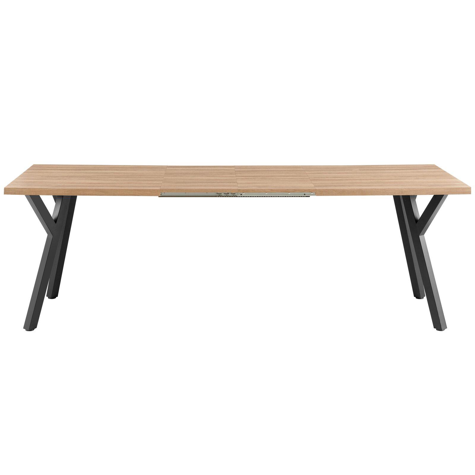 Esstisch, ausziehbar, aus MDF mit Melamindekor, rechteckig (160/240 x 90 x 76 cm)