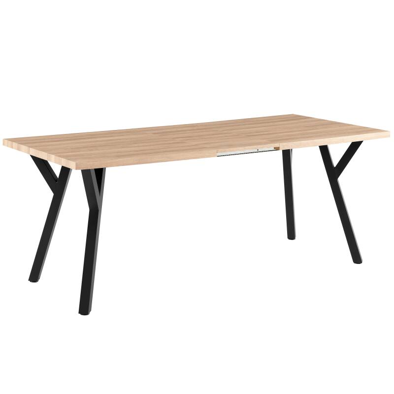 Esstisch, ausziehbar, aus MDF mit Melamindekor, rechteckig (160/240 x 90 x 76 cm)