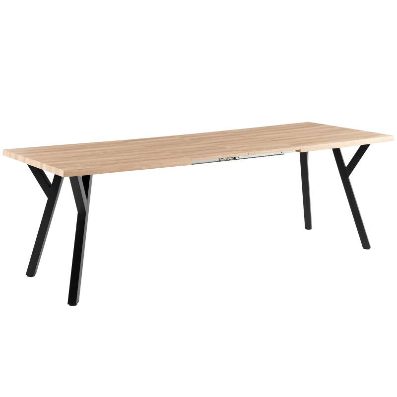 Esstisch, ausziehbar, aus MDF mit Melamindekor, rechteckig (160/240 x 90 x 76 cm)