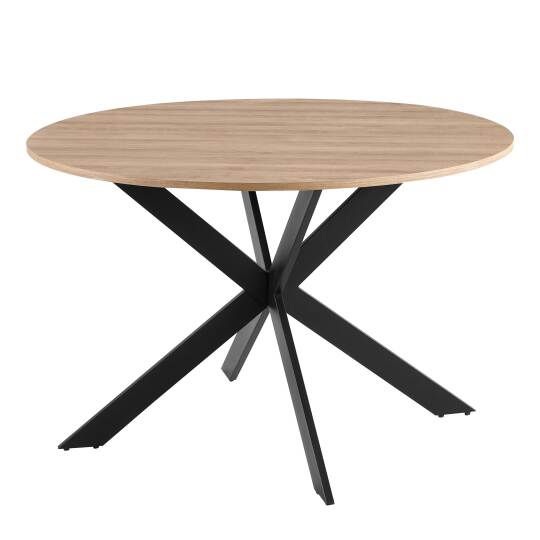 Esstisch Rund Ø 75,5 cm aus MDF mit Aluminiumfolie