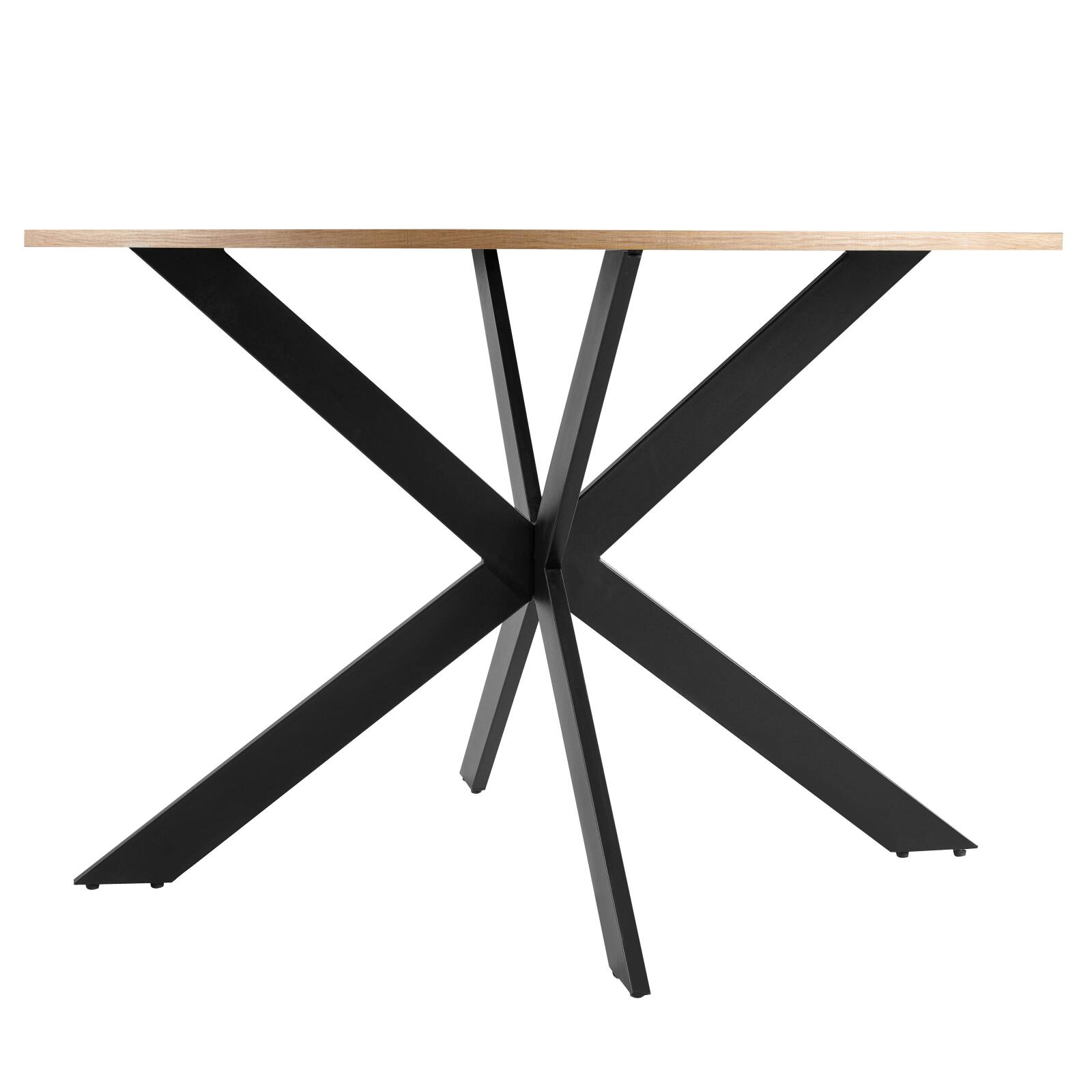 Esstisch Rund Ø 75,5 cm aus MDF mit Aluminiumfolie