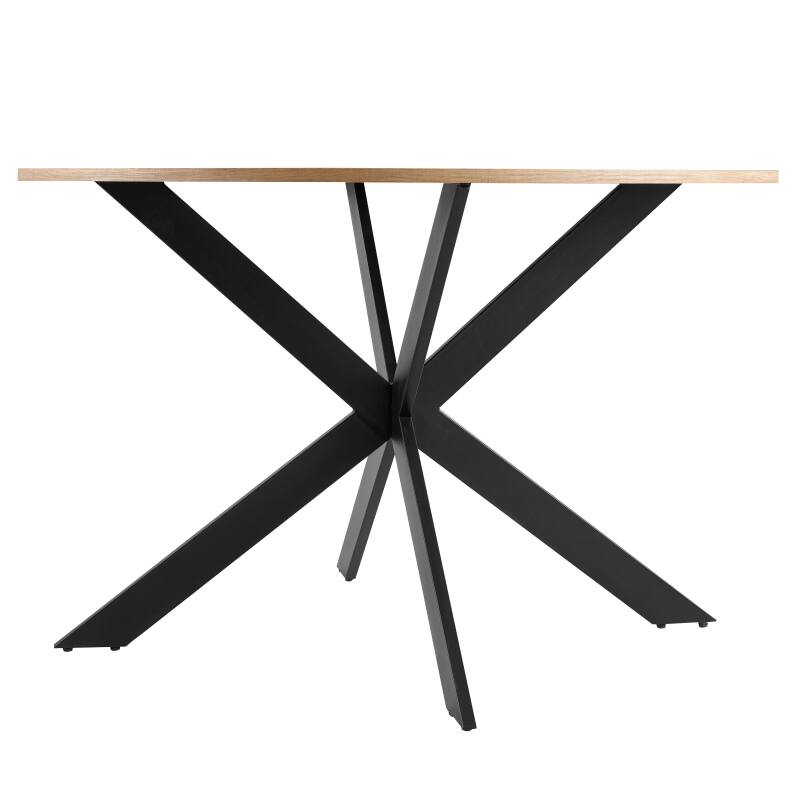 Esstisch Rund Ø 75,5 cm aus MDF mit Aluminiumfolie