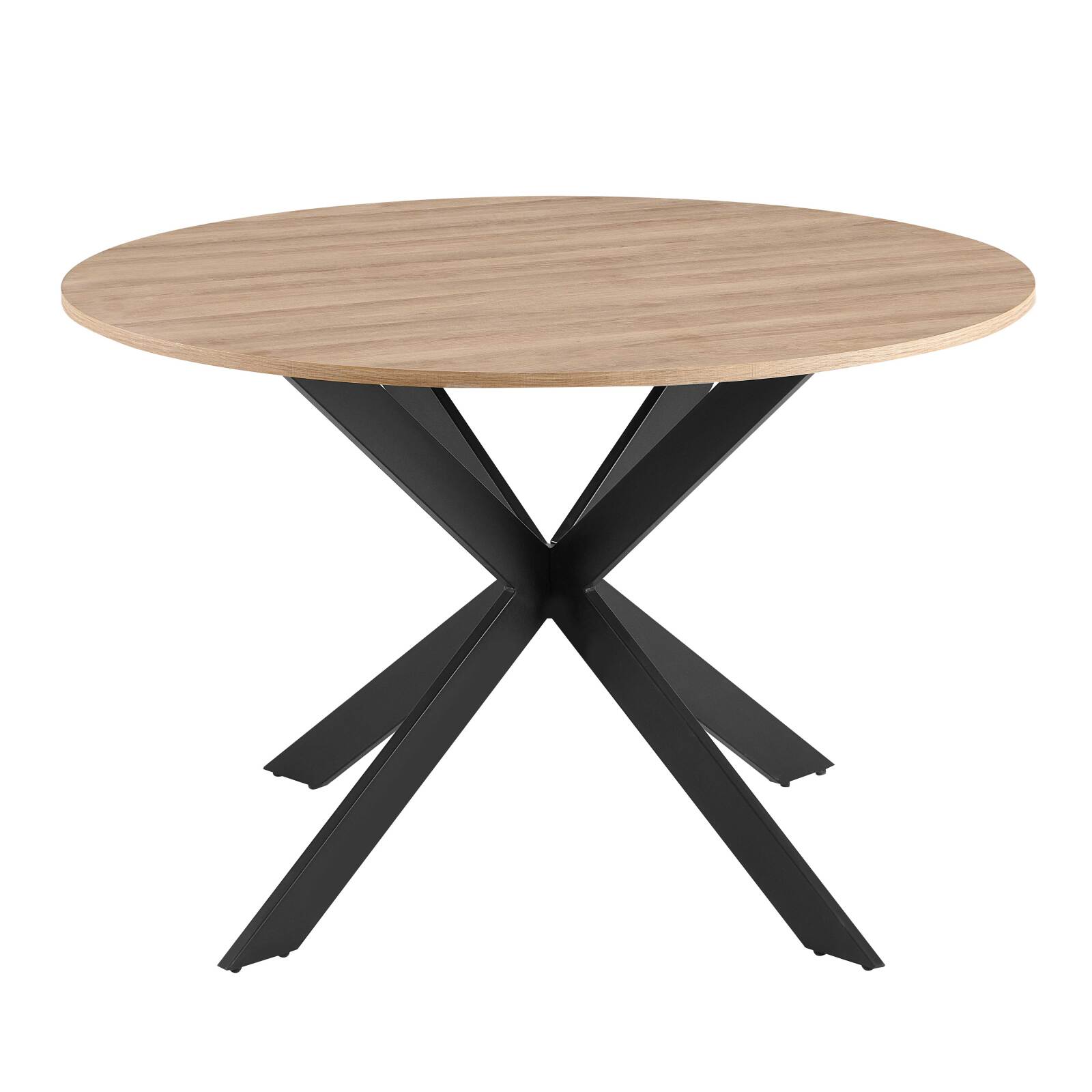 Esstisch Rund Ø 75,5 cm aus MDF mit Aluminiumfolie