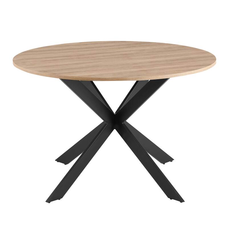 Esstisch Rund Ø 75,5 cm aus MDF mit Aluminiumfolie