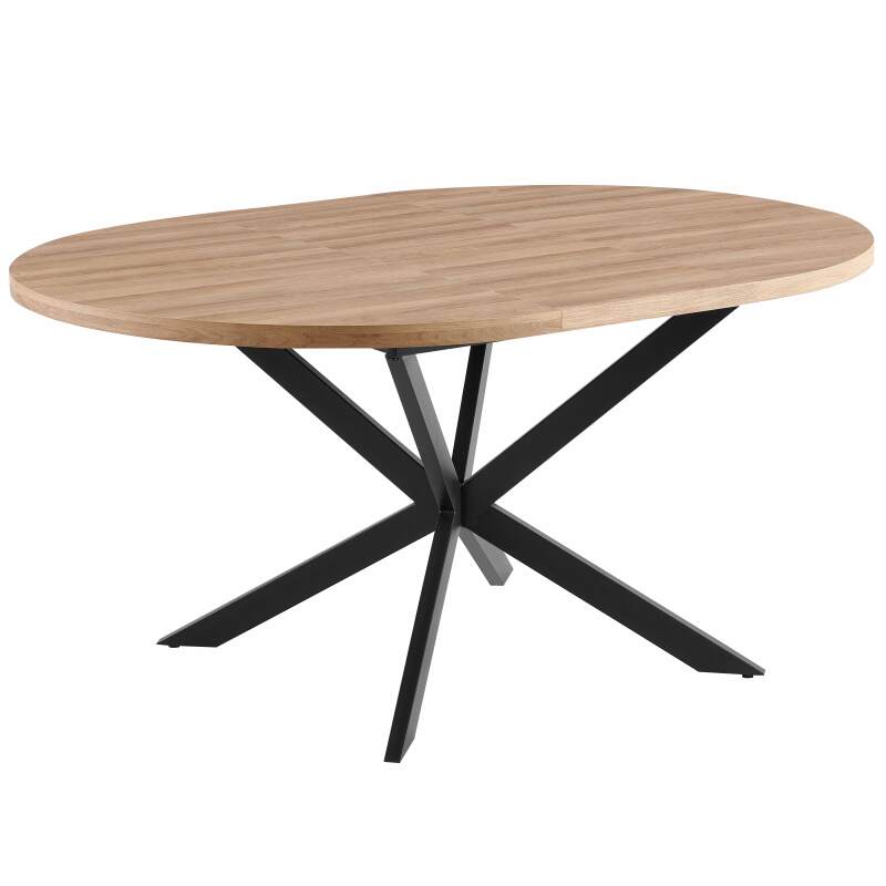 Esstisch Rund (Ø120/160 x 75,5 cm) aus MDF mit Aluminiumfolie  (4/8)