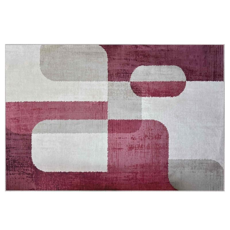 Teppich aus kurzfloriger Polyester-Chenille, rechteckig