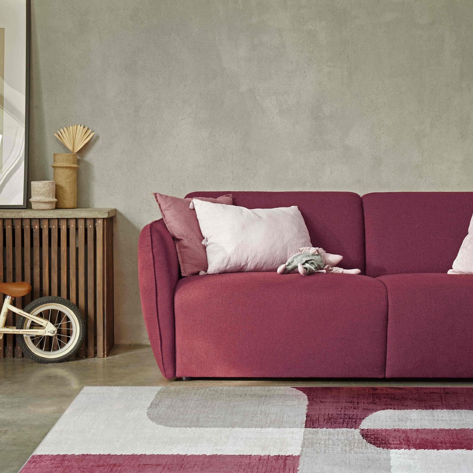 Teppich aus kurzfloriger Polyester-Chenille, rechteckig