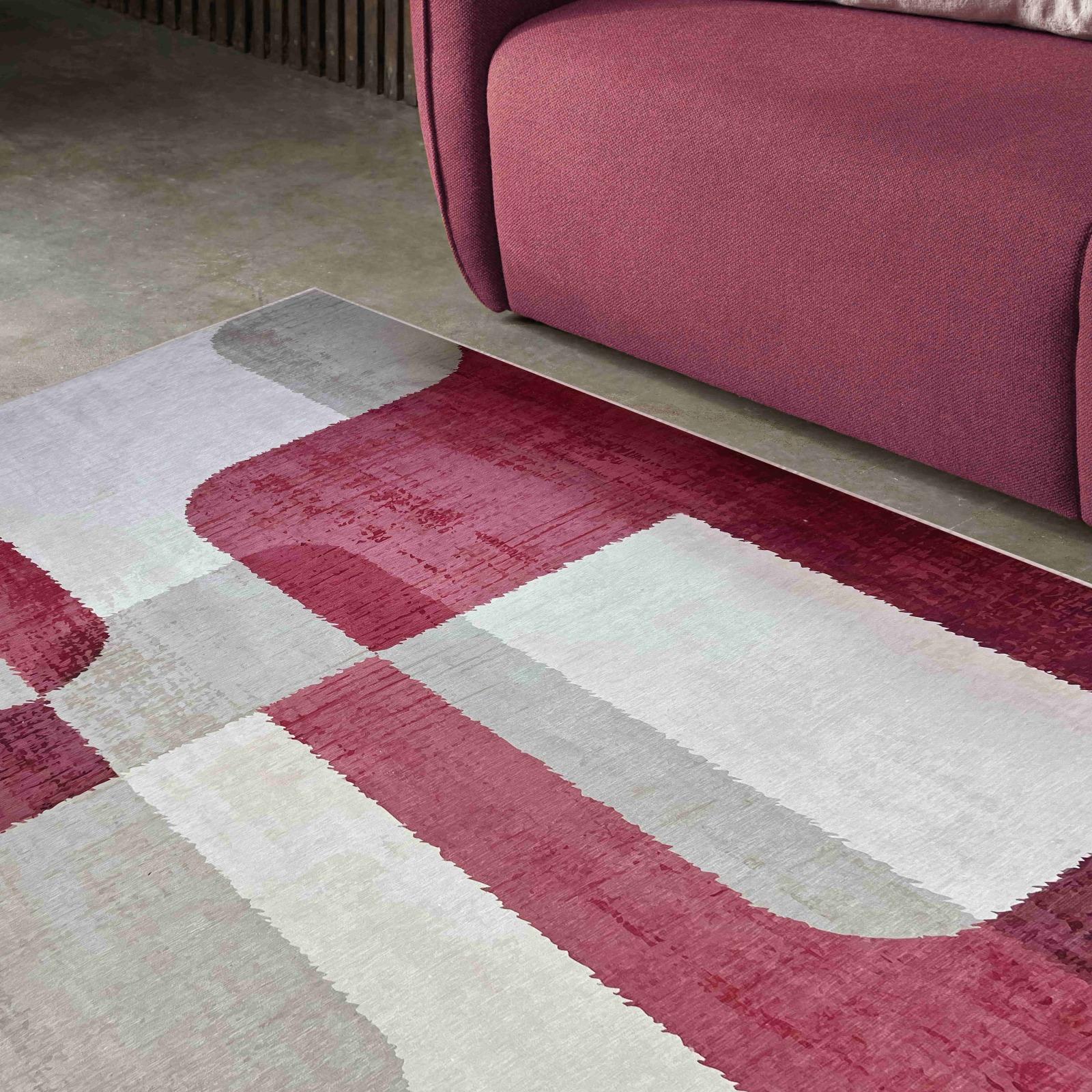 Teppich aus kurzfloriger Polyester-Chenille, rechteckig