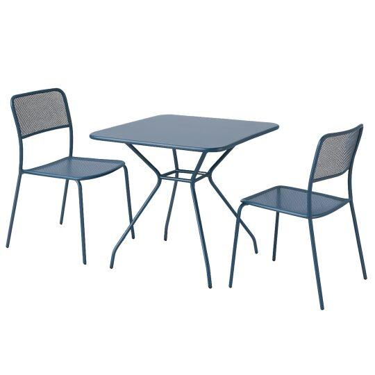 Gartentisch Quadratisch 70 x 70 x 73 cm und 2 Metallstühle