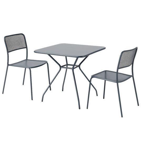 Gartentisch Quadratisch 70 x 70 x 73 cm und 2 Metallstühle