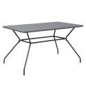Gartentisch Rechteckig140 x 80 x 75 cm und 6 Stühle mit Metallarmlehnen