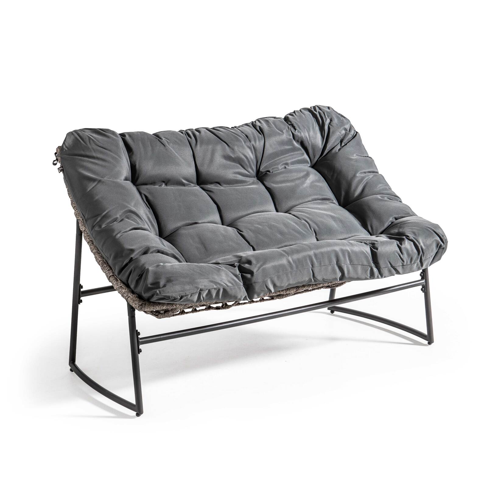 Gartenlounge-Set aus Kunstharz für 4 Personen mit einem Sofa, 2 Sesseln und einem Couchtisch 