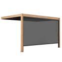 Bioklimatische Anbaupergola 4x3m aus Aluminium in Holzoptik mit 1, 2 oder 3 Jalousien