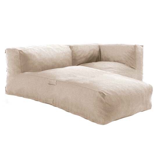 Modulare Gartenmöbel mit 1 Ecksessel und 1 Chaiselongue