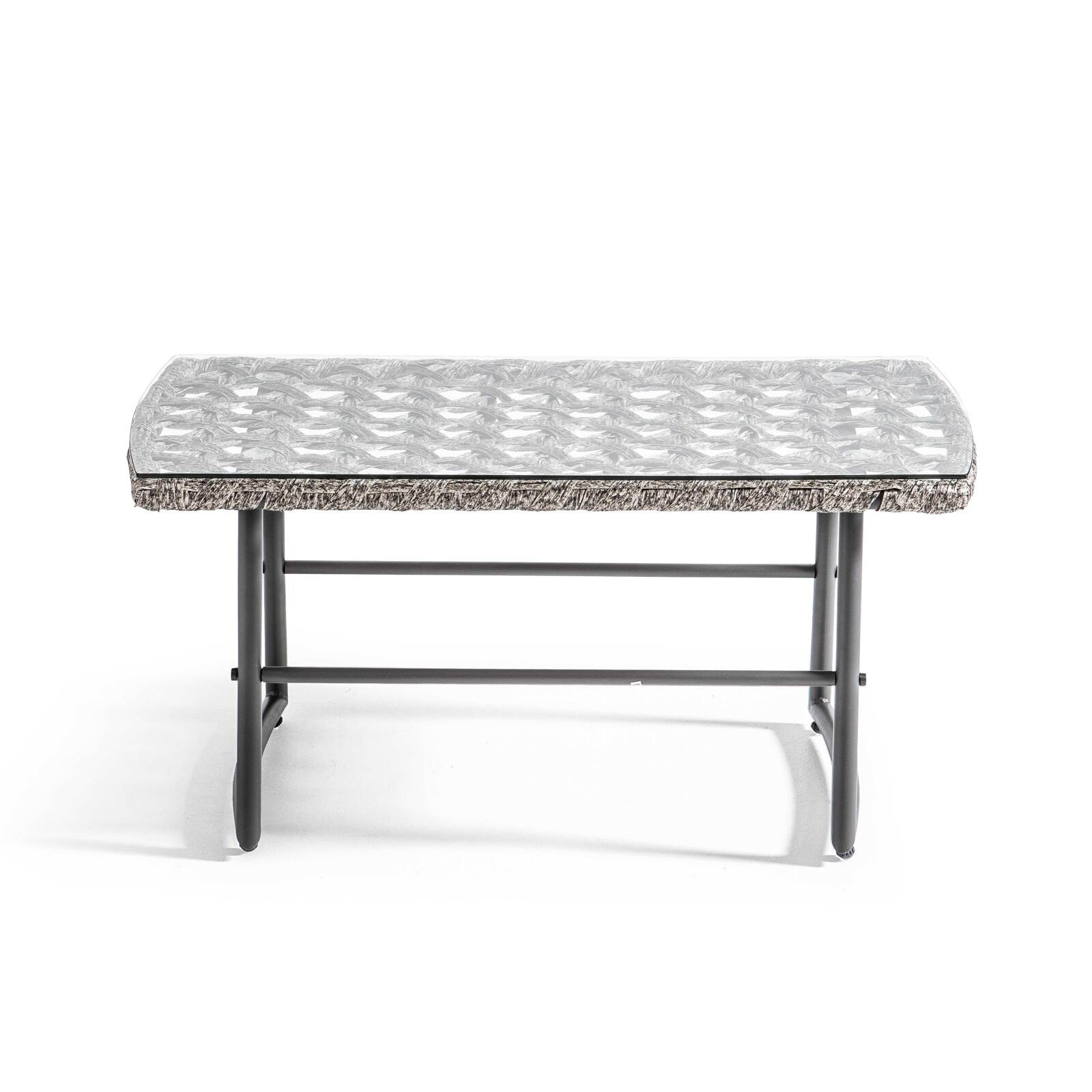 Gartenlounge-Set aus Kunstharz für 4 Personen mit einem Sofa, 2 Sesseln und einem Couchtisch 