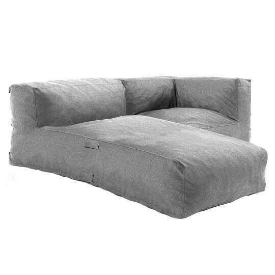 Modulare Gartenmöbel mit 1 Ecksessel und 1 Chaiselongue