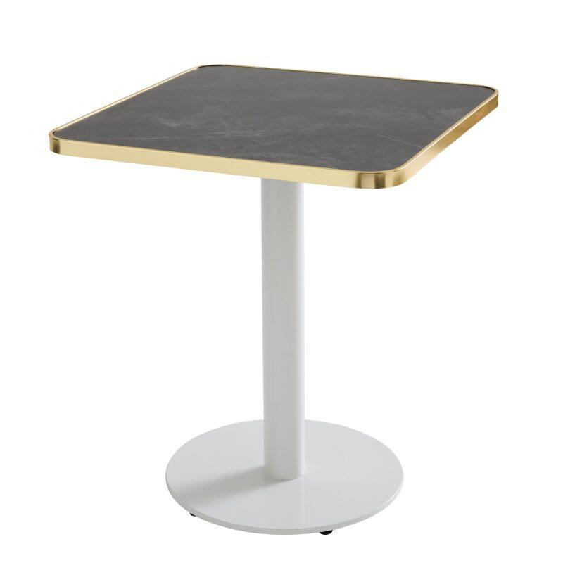 Quadratische Tischplatte aus Sperrholz mit Laminatbeschichtung und Aluminiumkanten 60 x 60 cm (5/7)