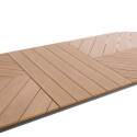 Ausziehbarer Gartentisch rechteckiger (220/280 x 100 x 76 cm) aus Aluminium und Polyholz