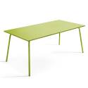 Rechteckiger Gartentisch 180 x 90 cm und 8 Metallstühle