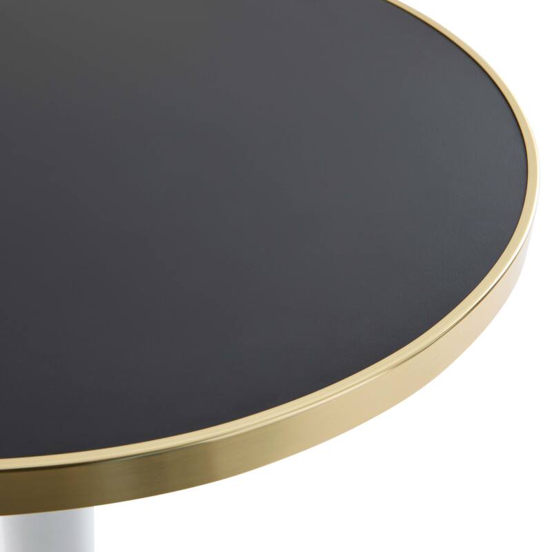 Runder Esstisch Ø 60 cm aus Sperrholz mit Laminatbezug und Aluminiumkanten (4/7)