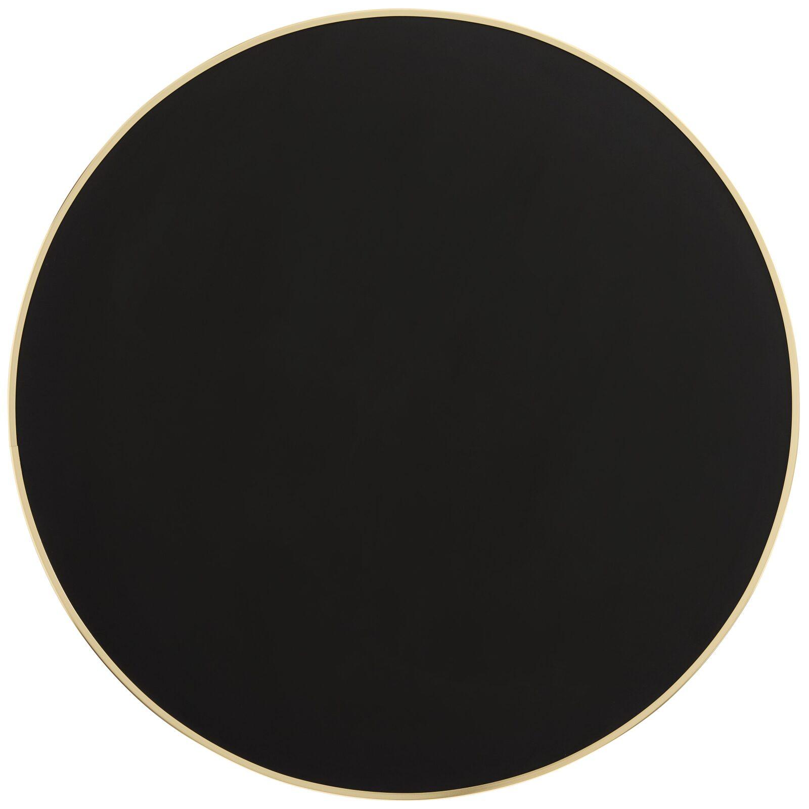 Runder Esstisch Ø 60 cm aus Sperrholz mit Laminatbezug und Aluminiumkanten